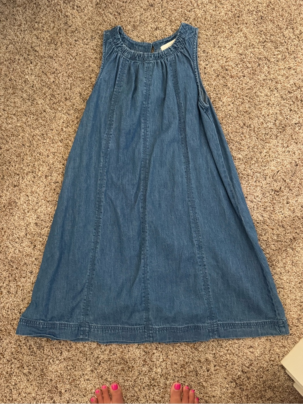 LOFT denim swing dress, small. NWOT